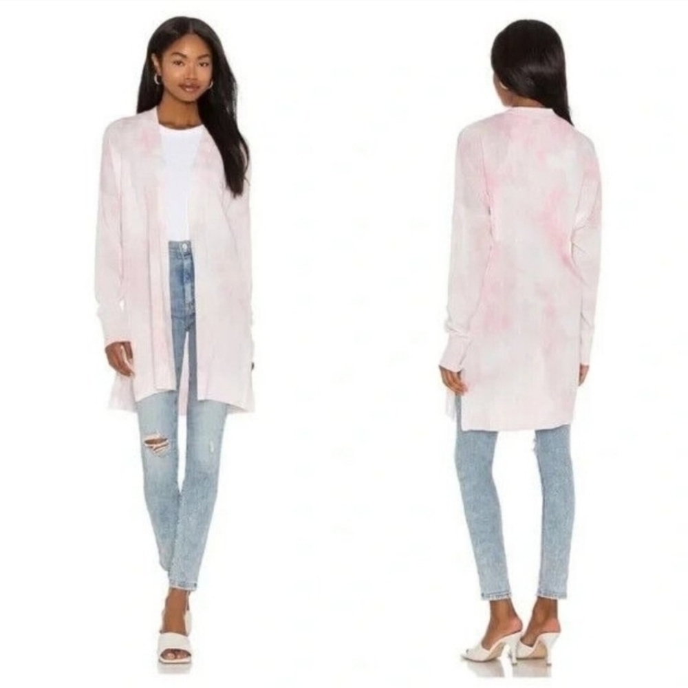 Sanctuary Light Pink And White Knit Cardigan